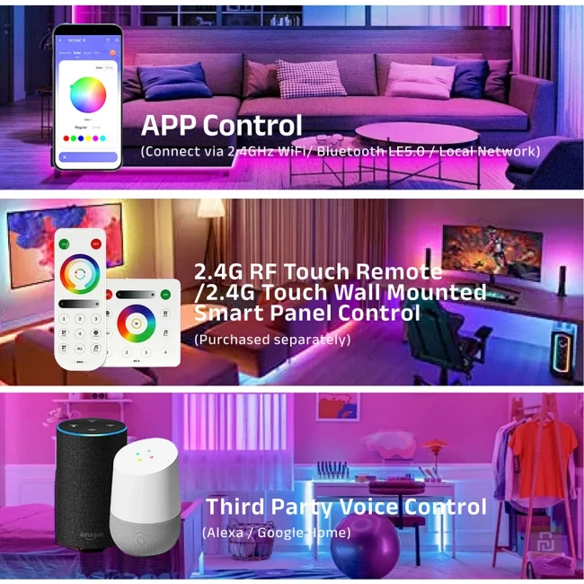 Контроллер диодных лент SPI+5CH (SP630E), BLE/RF, BanlanX