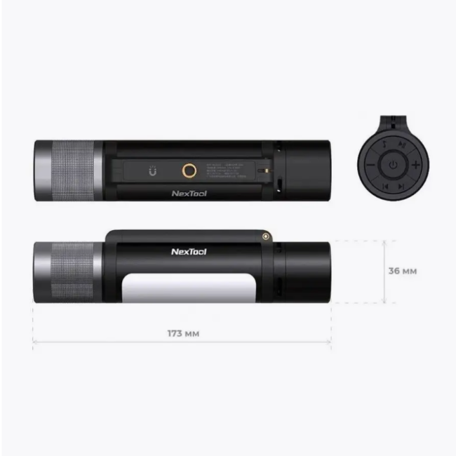 Фонарик многофункциональный NexTool Thunder Music Flashlight (NE20161), 2600мАч, динамик 2Вт, BLE