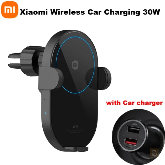 Зарядное беспроводное устройство Xiaomi Wireless Car Charger (W03ZM), 30Вт