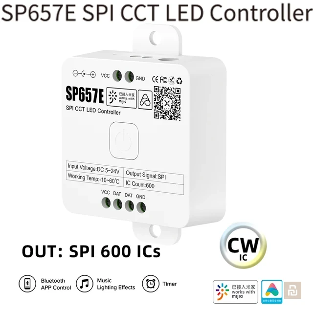Контроллер адресных диодных лент Mijia SPI CCT (SP657E), Bluetooth, IC:600, Xiaomi Home