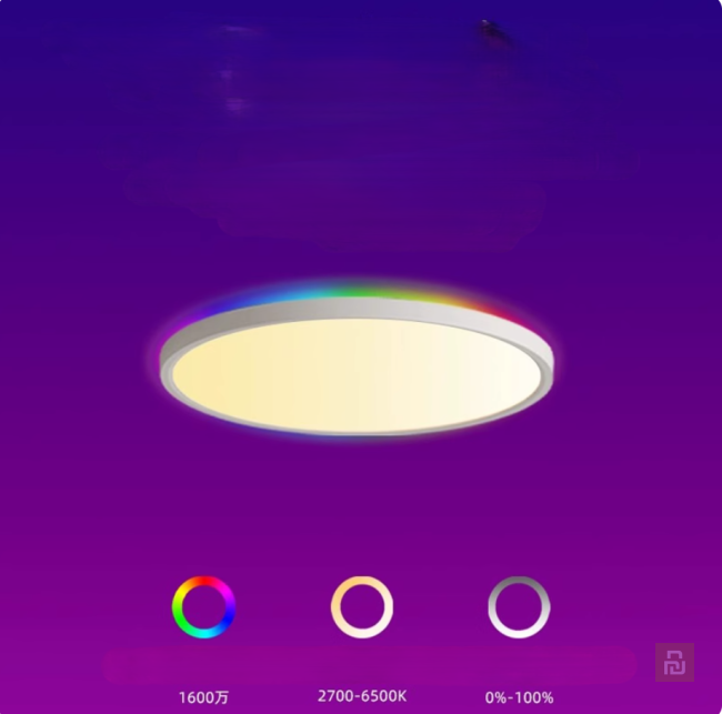 Светильник потолочный Mijia Great Wheel Yical (JL-500), 55Вт, Mesh, CRI98, 3000-6500K