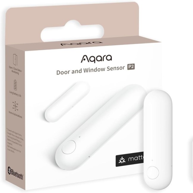 Датчик открытия дверей и окон Aqara Contact Sensor P2 (DW-S02), Thread/BLE, 1400мАч (CR123A), 5 лет